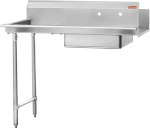 Julien - Rosko 48" x 30" Soiled Dish Table, Left Side, Stainless Steel - RO-SDT-4830-L