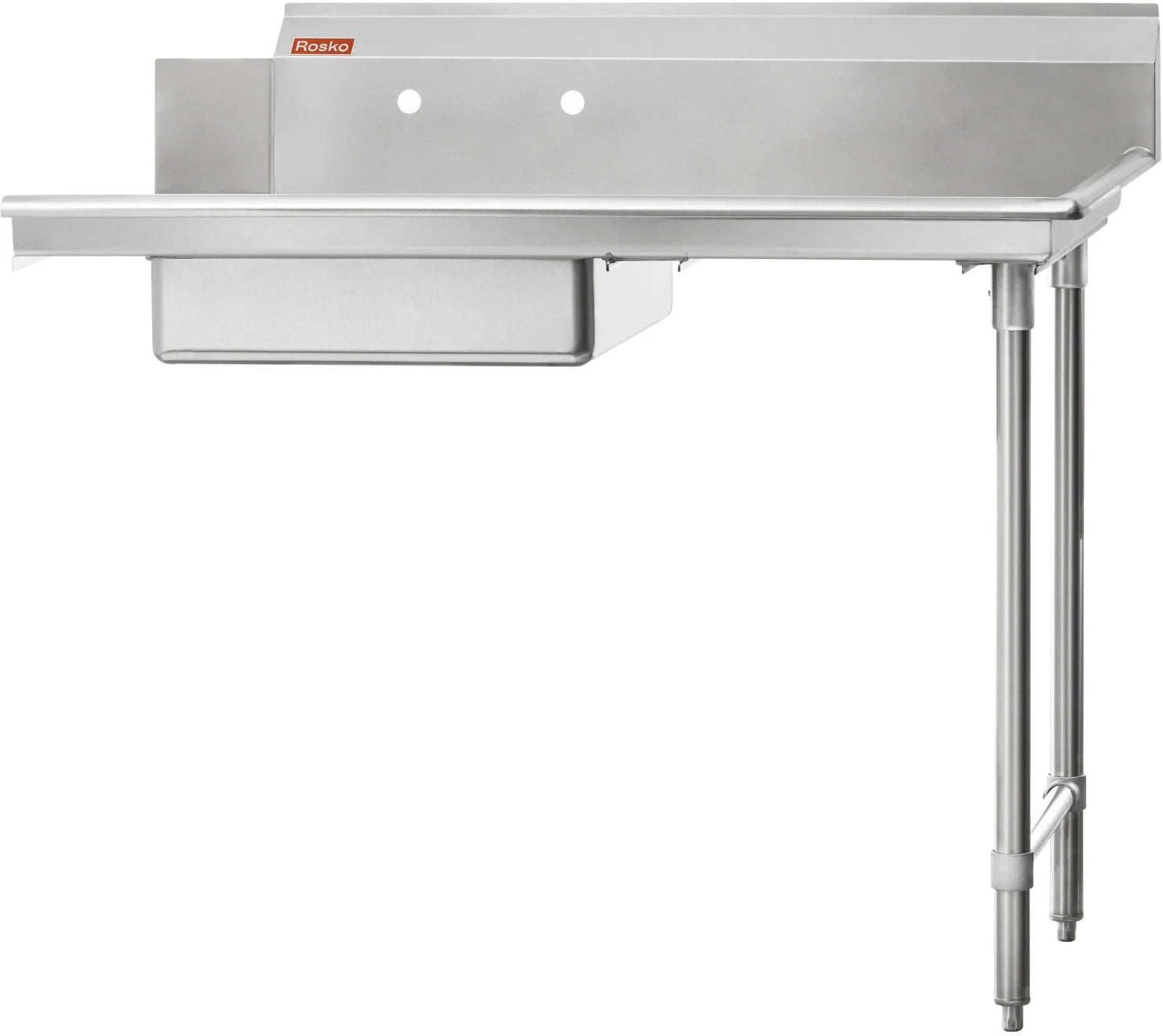 Julien - Rosko 48" x 30" Soiled Dish Table, Right Side, Stainless Steel - RO-SDT-4830-R