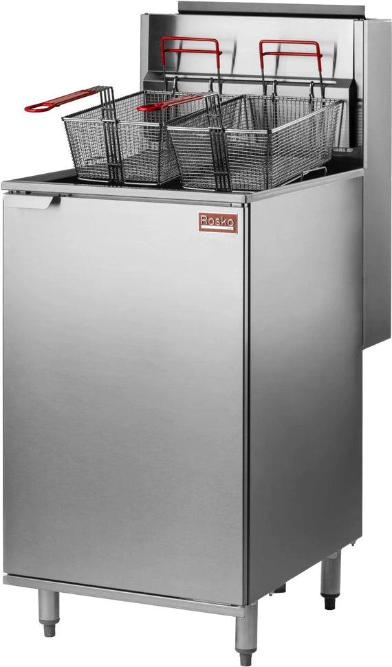 Julien - Rosko 60 lb Gas Floor Fryer, 160000 BTU, Natural- RO-FFG-160-N