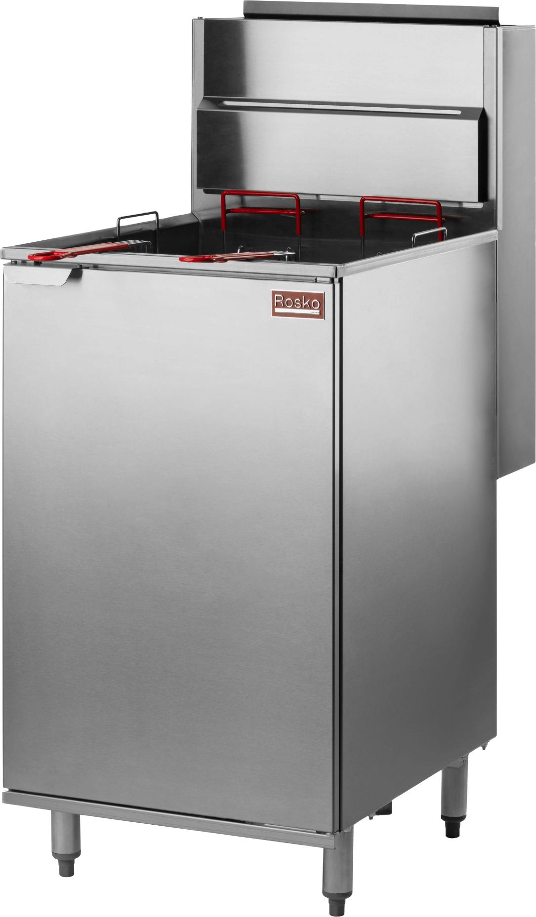 Julien - Rosko 60 lb Gas Floor Fryer, 160000 BTU, Propane - RO-FFG-160-P