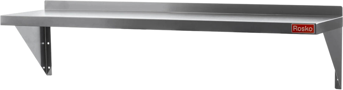 Julien - Rosko 60" x 12" Wall Mount Shelf, Stainless Steel - RO-WMS-6012