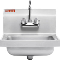 Julien - Rosko Wall Mounted Hand Sink with Faucet, Stainless Steel - RO-WMHS-1410