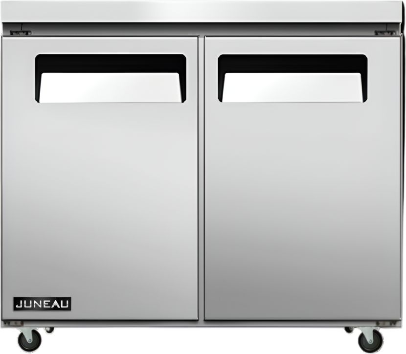 Juneau - 36" Stainless Steel Undercounter Double Door Refrigerated Prep Table - 58012