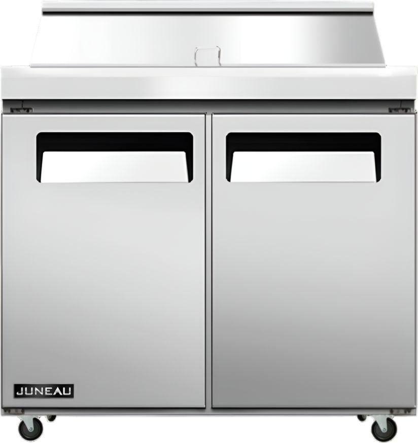 Juneau - 48" Stainless Steel Double Door Refrigerated Prep Table - 58007 - DISCONTINUED