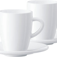 Jura - 2 PC White Espresso Cups & Saucers - 66497