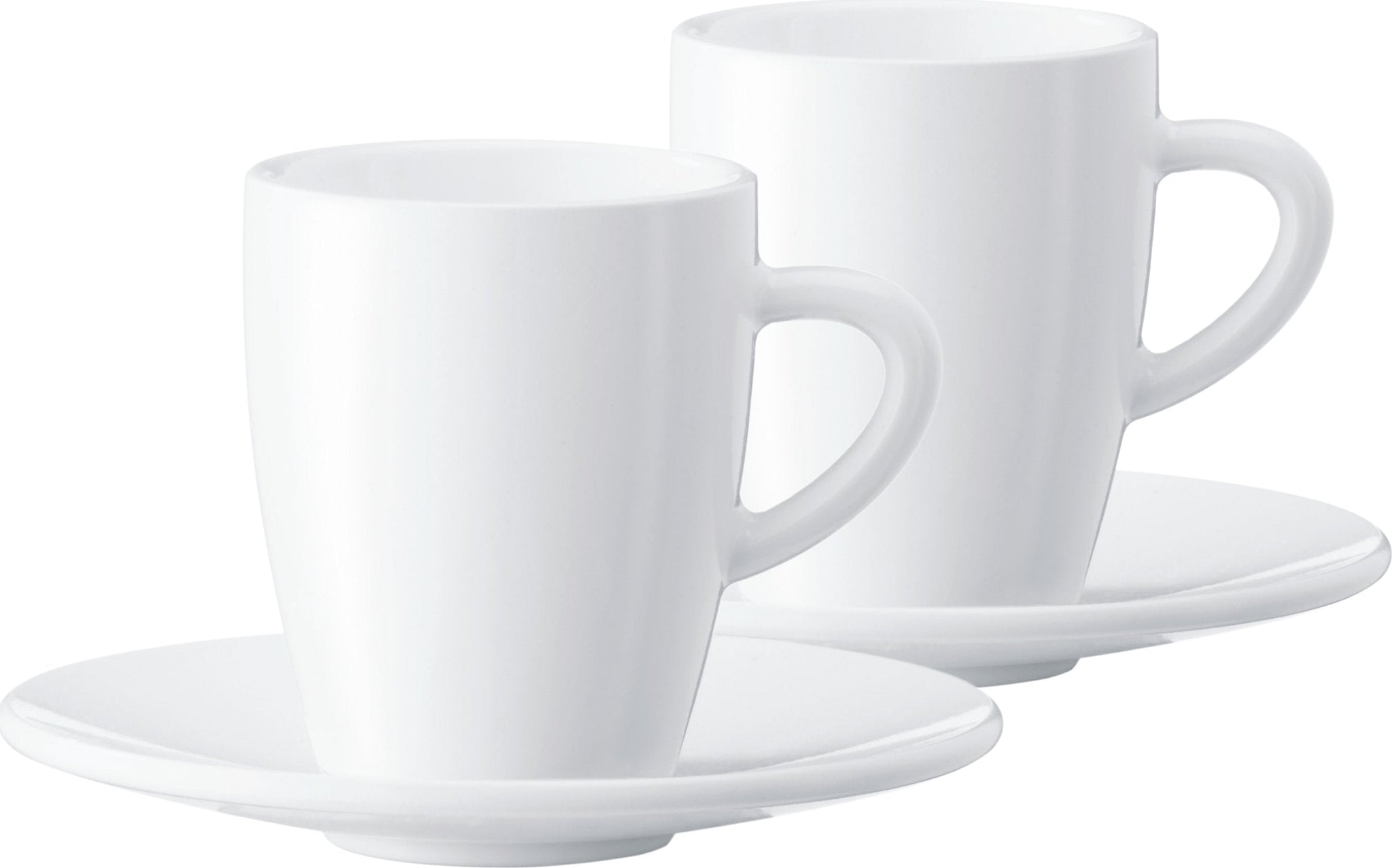 Jura - 2 PC White Espresso Cups & Saucers - 66497