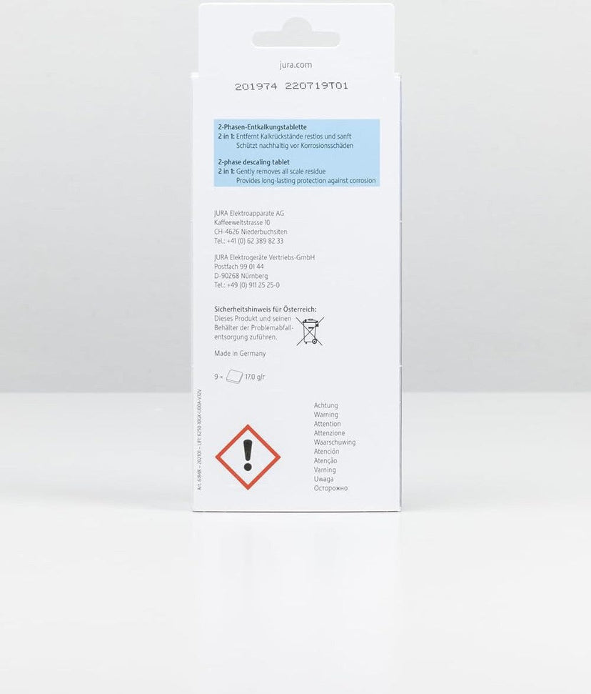 Jura - 2-Phase Descaling Tablets, Pack of 9 Tablets - 61848