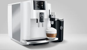 Jura - 2X Warranty! E8 Automatic Coffee Machine Piano White + $130 Gift Card - 15341