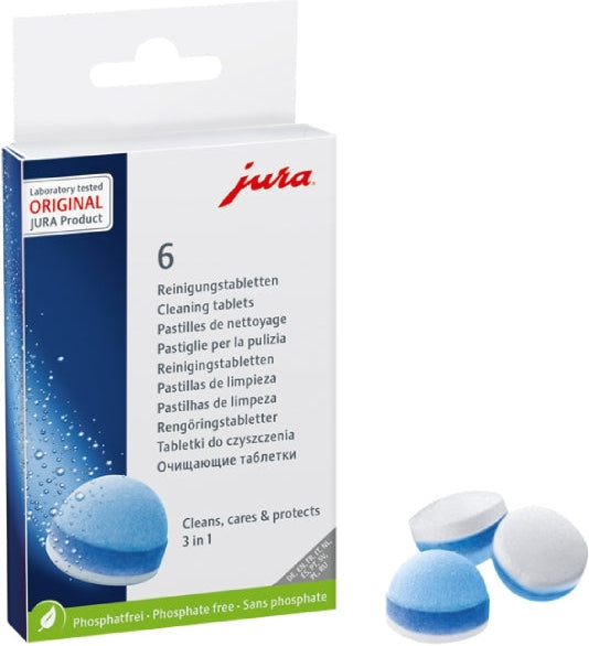 Jura - 3-Phase Cleaning Tablets, Pack of 6 - 24224