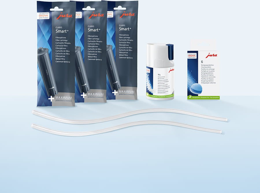Jura - Care Kit Included 3 x Smart Filter, 1 x 6pk Cleaning Tablets, 1 x Milk System Cleaning Tablets 90g, 2 x Silicone Milk Hose - 25065