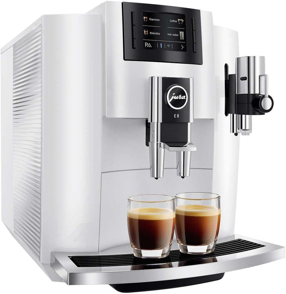 Jura - E8 Automatic Coffee Machine Piano White - 15683 - DISCONTINUED