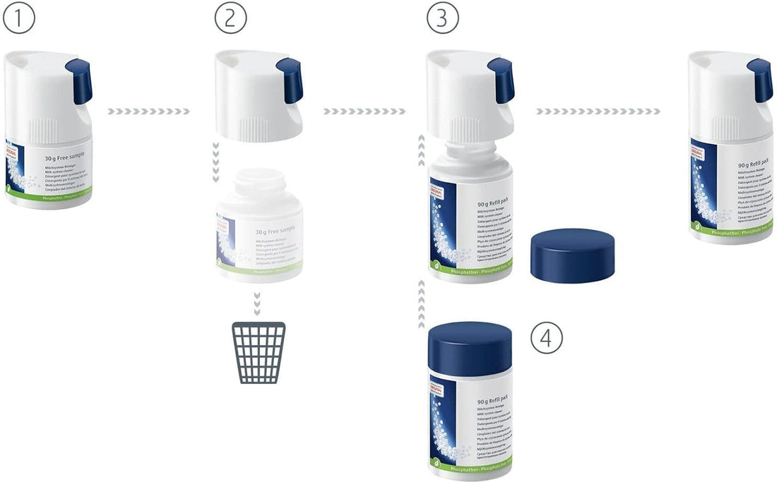 Jura - Milk System Cleaning Tablets (Refill Bottle) 90 g - 30 Cleans - 24196