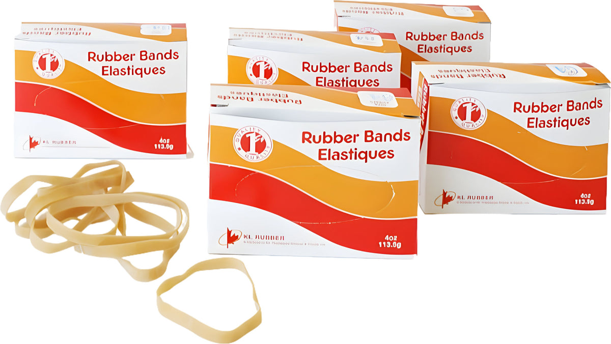 KL Rubber - #64 Natural Biodegradable Elastic Rubber Bands, 1lb/Pk - RB64 - DISCONTINUED
