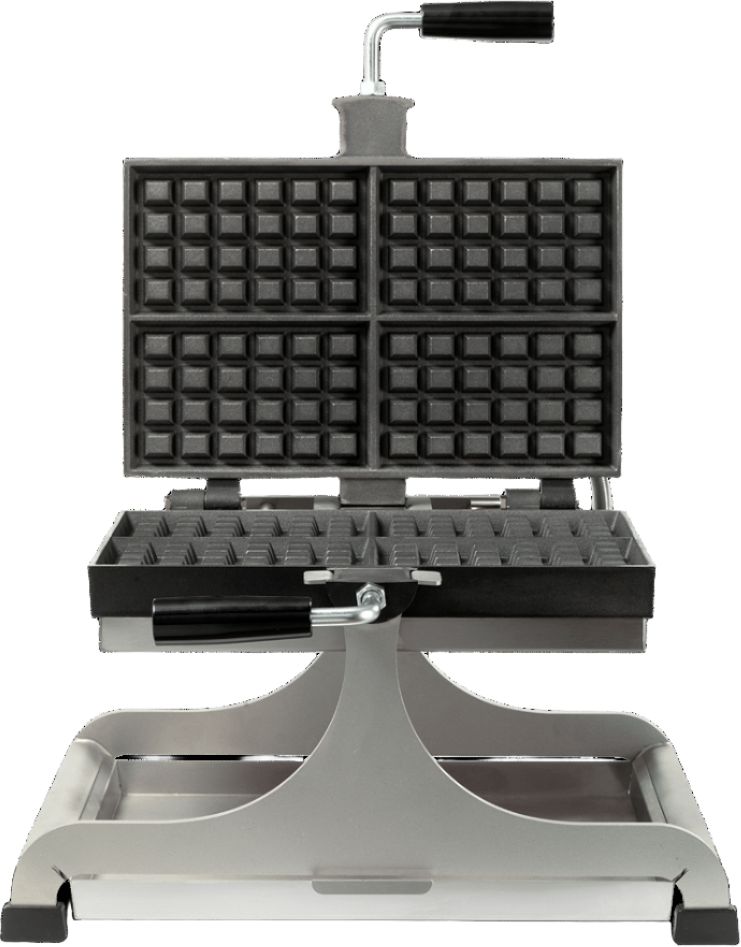 KRAMPOUZ - 240 V, 4" x 6" Swivel Brussels Waffle Maker - WECCBEAT