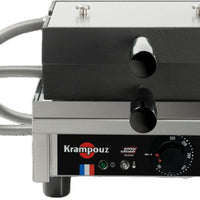 KRAMPOUZ - 4" x 6" Single Brussels Waffle Maker, 180° Opening - WECDBAAS