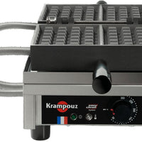 KRAMPOUZ - 4" x 6" Single Brussels Waffle Maker, 180° Opening - WECDBAAS