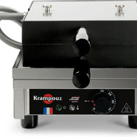 KRAMPOUZ - 4" x 7", 120 V Single Liège Waffle Maker, 90° Opening - WECCHCAS