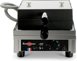 KRAMPOUZ - 4" x 7", 120 V Single Liège Waffle Maker, 90° Opening - WECCHCAS