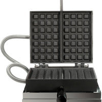 KRAMPOUZ - 4" x 7", 120 V Single Liège Waffle Maker, 90° Opening - WECCHCAS
