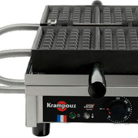KRAMPOUZ - 4" x 7", 240 V Single Liège Waffle Maker, 180° Opening - WECDHAAT