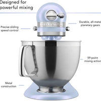 KitchenAid - Artisan Series Blue Salt Tilt-Head Stand Mixer with Premium Accessory Pack - KSM195PSOA