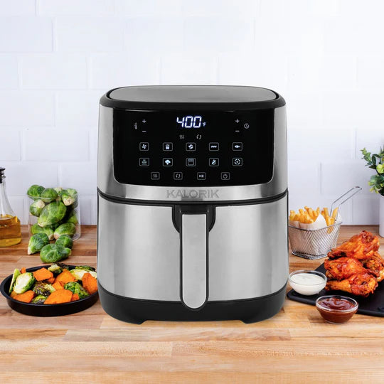 Kalorik - 5 QT Stainless Steel Full Touchscreen Air Fryer - FT52357SS