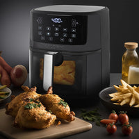 Kalorik - 7 QT Black Platic Touchscreen Air Fryer with Window - FT52324BK