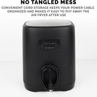 Kalorik - 7 QT Black Platic Touchscreen Air Fryer with Window - FT52324BK