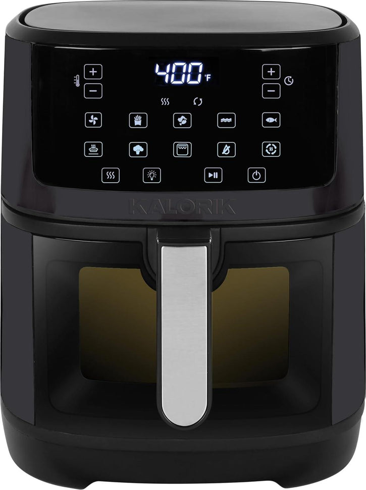 Kalorik - 7 QT Black Platic Touchscreen Air Fryer with Window - FT52324BK