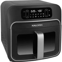 Kalorik - Designer Series 8 QT Black and Silver Air Fryer with Window - FT52790BKS13