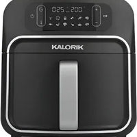 Kalorik - Designer Series 8 QT Black and Silver Air Fryer with Window - FT52790BKS13