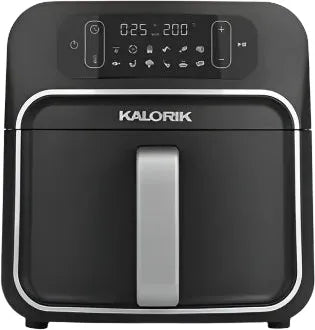 Kalorik - Designer Series 8 QT Black and Silver Air Fryer with Window - FT52790BKS13