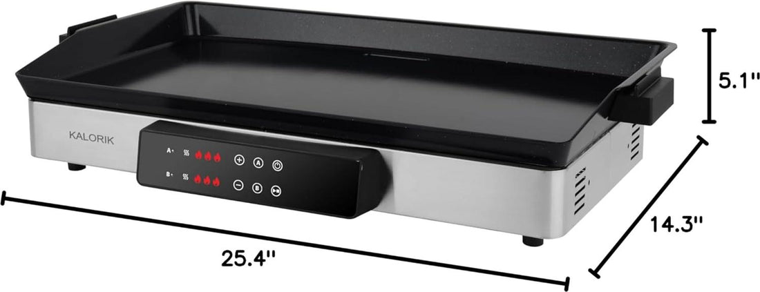 Kalorik - MAXX 2-in-1 Electric Griddle & Double Cooktop - GR52470SS