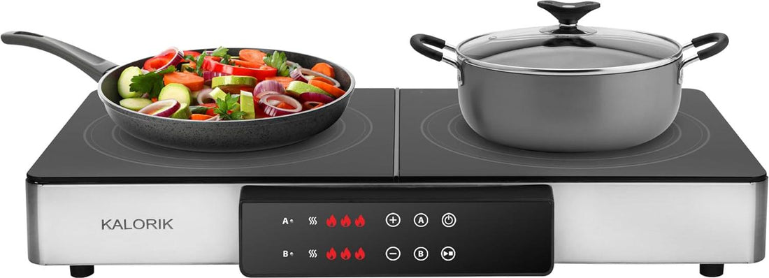 Kalorik - MAXX 2-in-1 Electric Griddle & Double Cooktop - GR52470SS