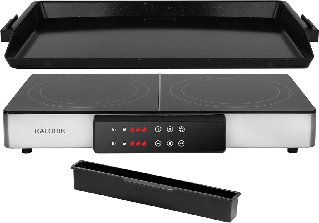 Kalorik - MAXX 2-in-1 Electric Griddle & Double Cooktop - GR52470SS