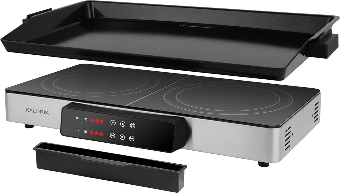Kalorik - MAXX 2-in-1 Electric Griddle & Double Cooktop - GR52470SS