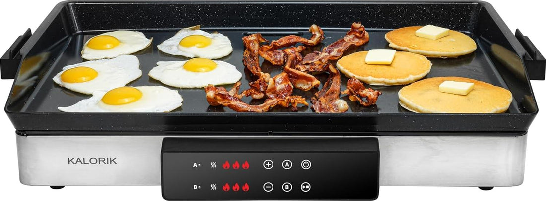 Kalorik - MAXX 2-in-1 Electric Griddle & Double Cooktop - GR52470SS