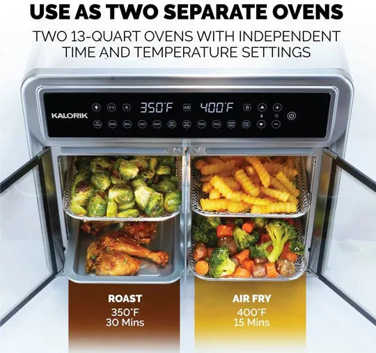 Kalorik - MAXX 26 QT Flex Trio Air Fryer Oven - AFO52295SS