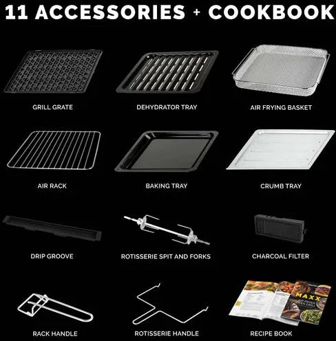 Kalorik - MAXX 26 QT Stainless Steel Digital Air Fryer Oven Grill - AFO47631SS2