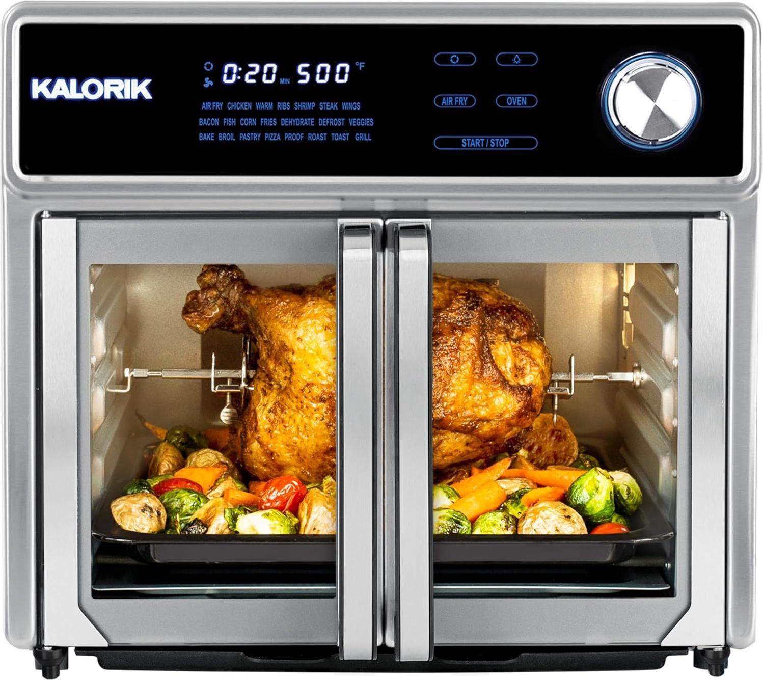 Kalorik - MAXX 26 QT Stainless Steel Digital Air Fryer Oven Grill - AFO47631SS2