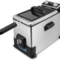 Kalorik - XL 4.2 QT Stainless Steel Deep Fryer with Oil Filtration - FT44466BK