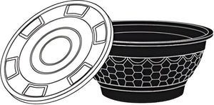 Kari-Out - 30 Oz Black Plastic Bowl with Lid Combo, 150/Cs- 3201300