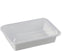 Kari-Out - 38 Oz Deep Rectangle White Plastic Containers with Lid Combo, Pack of 150 - MT6350W