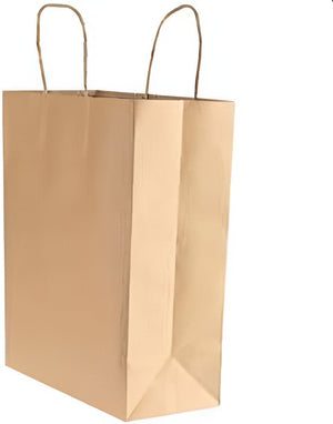 Kari-Out - 8.1" x 4.5" x 10.5" Medium Kraft Rope Handle Paper Shopping Bags, 250/Bn - 1200050