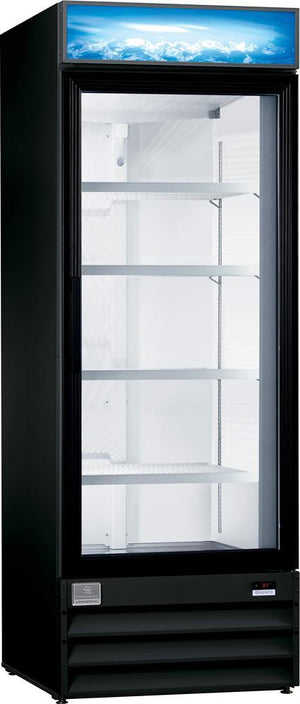 Kelvinator Commercial - 28" Black Single Glass Door Merchandiser Refrigerator / Cooler - KCHGM26R