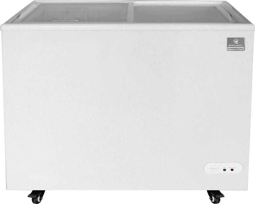 Kelvinator Commercial - 38" Novelty Chest Freezer with Glass Lid & 1 Wire Basket - KCNF073WS