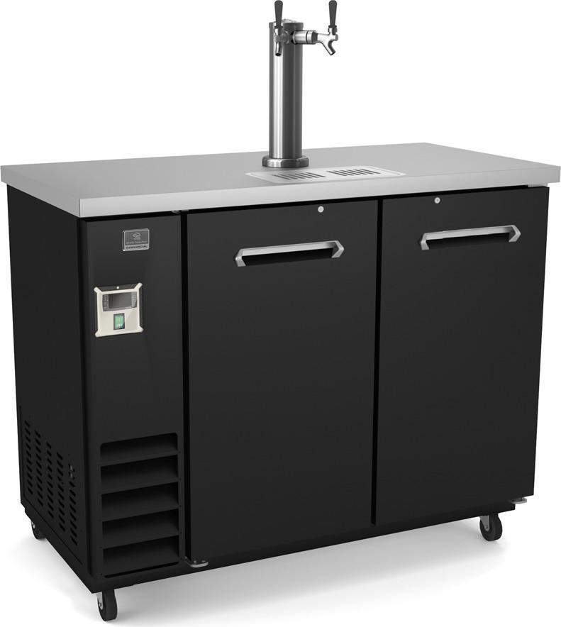 Kelvinator Commercial - 48" Back Bar Beer Dispenser with 2 Doors & 1 Beer Column - KCHBBD2D1T