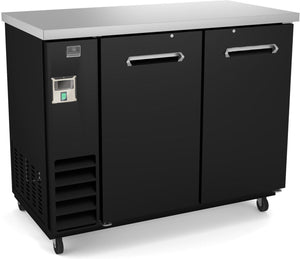 Kelvinator Commercial - 48" Back Bar Refrigerator with 2 Black Solid Door - KCHBB48S