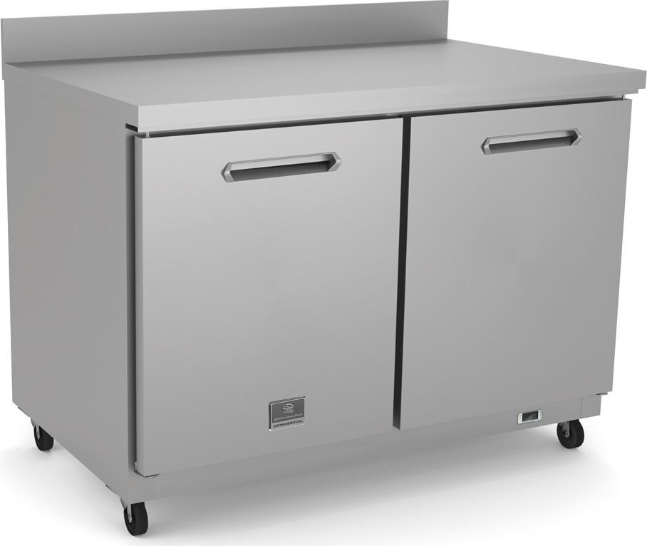 Kelvinator Commercial - 48" Under Counter Freezer with 2 Doors & Worktop - KCHUCWT48F