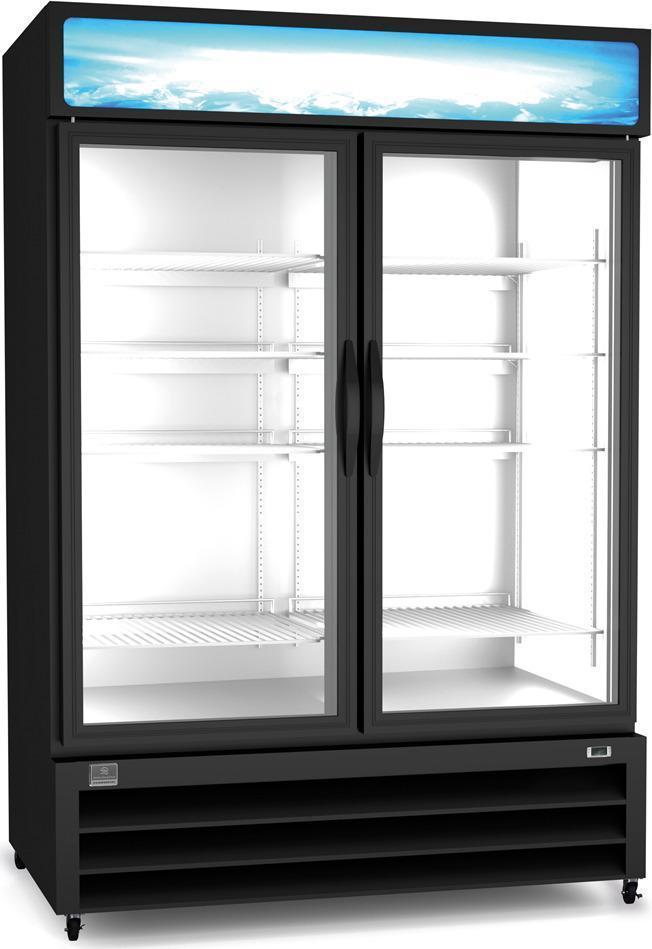 Kelvinator Commercial - 49" Merchandiser Reach-In Freezer with 2 Glass Doors - KCHGM48F